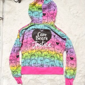 Justice Girls Care Bears full zip hoodie